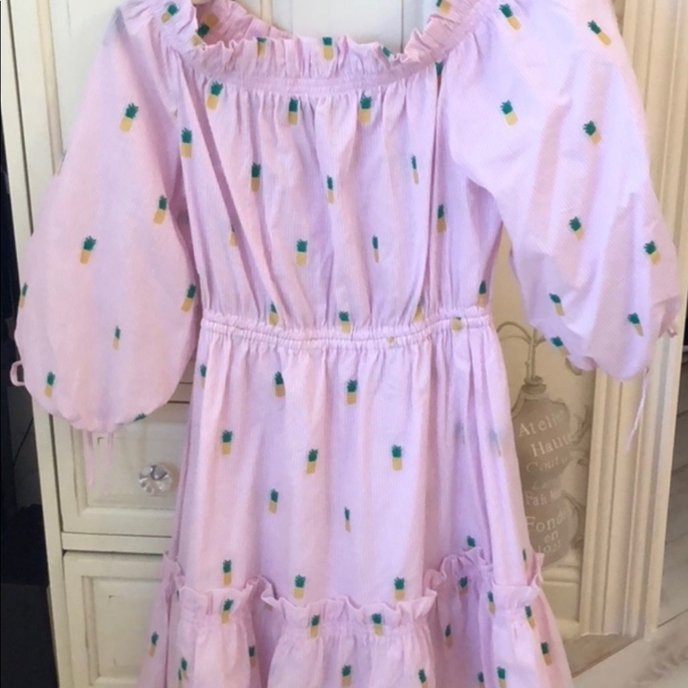 Pineapple off the shoulder dress
